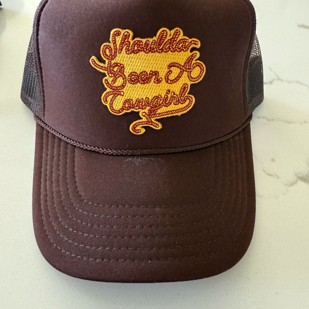 Brown Custom Trucker Hat- Shoulda Been a Cowgirl